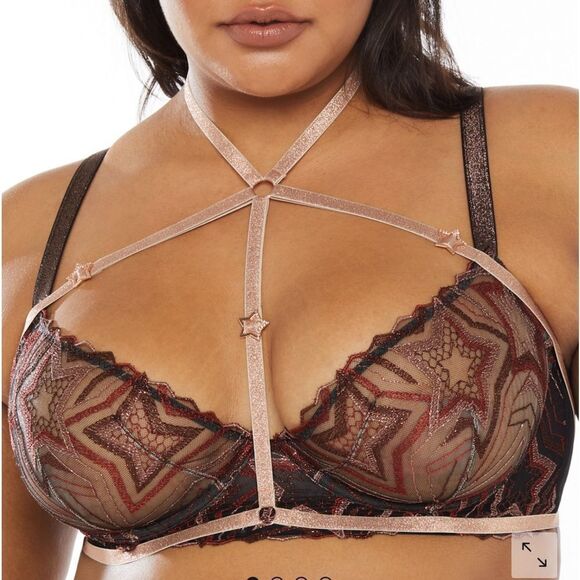 Savage Fenty Accessories Curvy Shining Star Chest Harness Metallic Honey MoneyOS - Picture 1 of 5